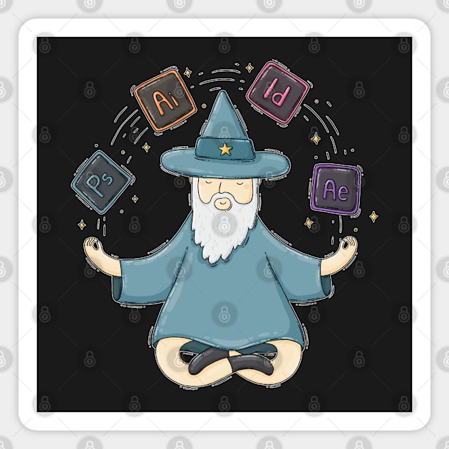 Design Wizard Magnet by Tania Tania